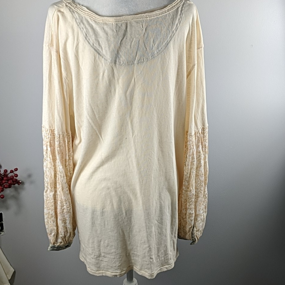 Free people ivory Ecru boho top medium - Picture 5 of 8